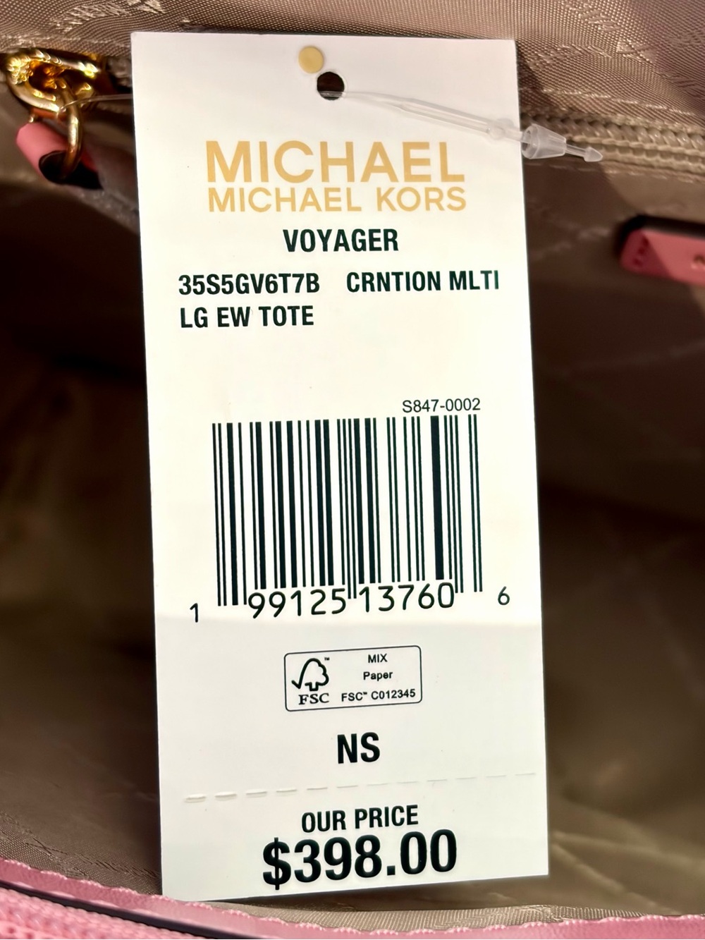 Michael Kors Voyager Large Color-Block Signature Logo Tote Bag - Picture 10 of 10
